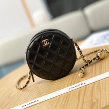 샤넬 체인 동그리백 골드볼 램스킨 금장 체인 AP1449