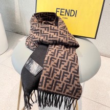 펜디 FF 로고 스툴 프린지 울 머플러 FXS366A4Z4F0QE1