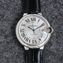 까르띠에 발롱 블루 오토매틱 실버 다이얼 남성용 42mm 시계 4칼라 WSBB0026