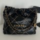 샤넬 22백 Shiny Calfskin & Gold-Tone Metal Black Ref. 2사이즈 AS3261 B13797 94305