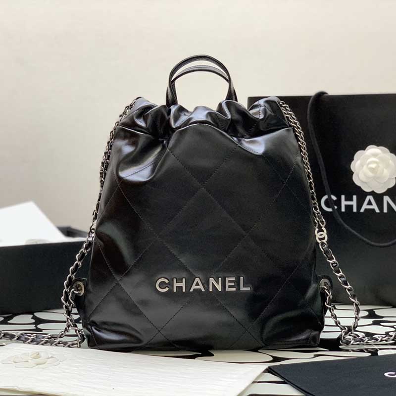 샤넬 22백 체인숄더 CHANEL 22 백팩 AS3859 금장 은장 실버