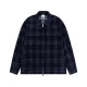 버버리 Burberry 체크 코듀로이 셔츠 - 화이트/다크 블루 80719471