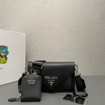 프라다 엔벨로프 미니 사피아노 레더 크로스백 3칼라 1BP020