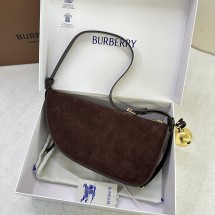 버버리 BURBERRY 드롭 장식 스웨이드 숄더백 8075574