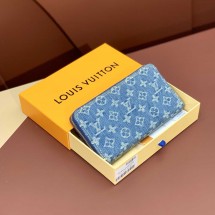 루이비통여자장지갑 Zippy wallet Denim/Blue M82958