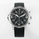 IWC 아쿠아타이머 크로노그래프 블랙 다이얼 러버 남성용 44mm 시계 2칼라 IW376803