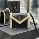 생로랑 여성 숄더백 크로스백 Black Gaby Raffia Leather Shoulder Bag 18797494_695503AAAVP