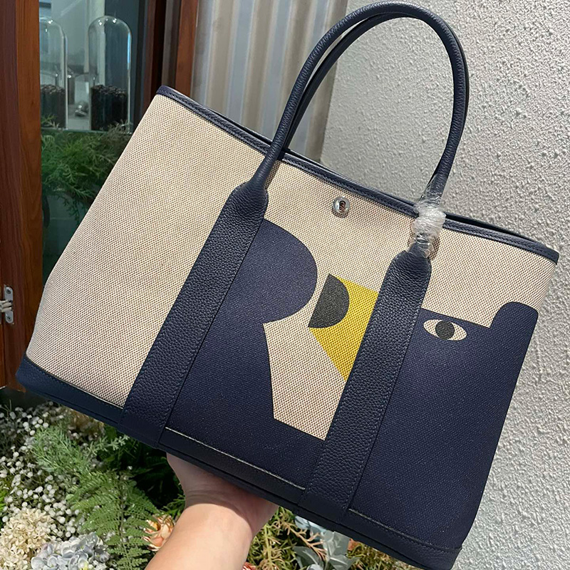 에르메스 가든파티 36 보야쥬 토트백 Écru / Beige / Multicolore / Indigo H085078CKAA