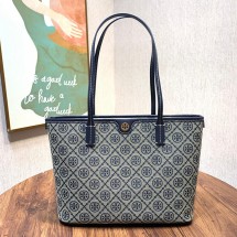 토리버치 가방 토트백 티 모노그램 스몰 짚 152299 TORY BURCH