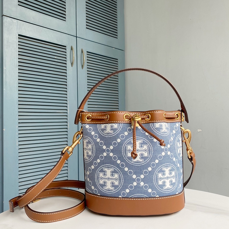 토리버치 티 모노그램 데님 버킷백 159637 TORY BURCH