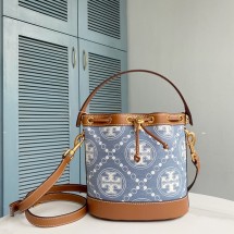 토리버치 티 모노그램 데님 버킷백 159637 TORY BURCH