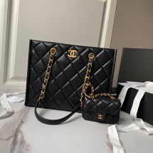 샤넬 스몰 쇼핑백 그레인드 카프스킨 3컬러  AS4940