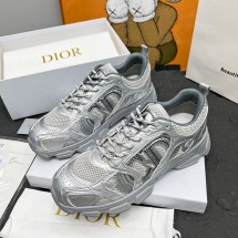 디올 Dior Chrono 크로노 스니커즈 그레이 남녀공용 KCK414TRL S59K