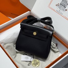 에르메스 에르백 집 20 백 르투르네 밀리터리 캔버스 헌터 카우하이드 골드 하드웨어 누아 6컬러 H086430CCAA